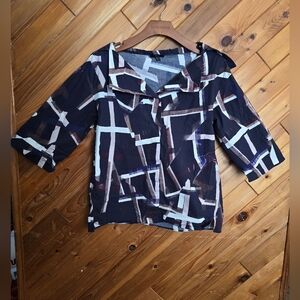 COS Abstract Patterned Blouse Size 4